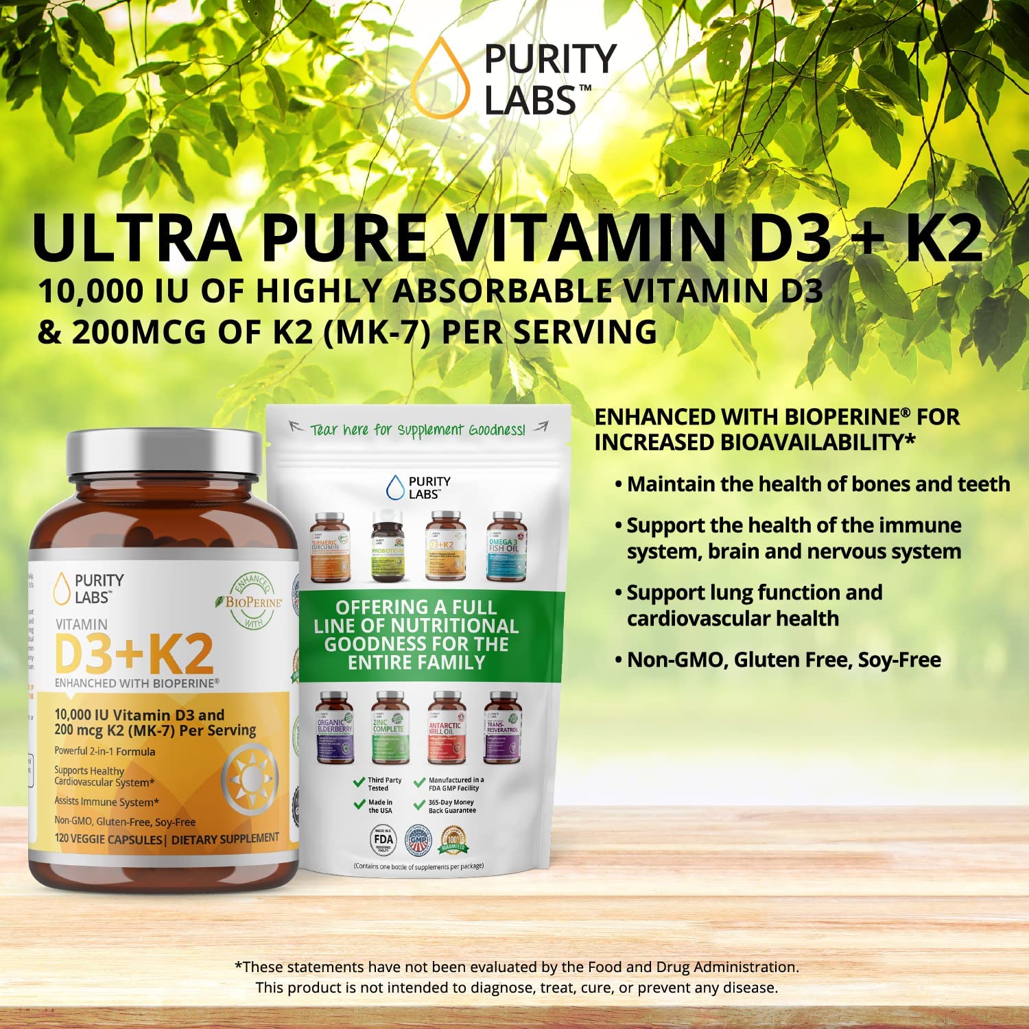 Pure Vitamin D3+K2